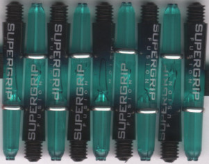 1.5in. Black/Jade Supergrip Fusion Dart Shafts 1.5in. Black/Jade Supergrip Fusion Dart Shafts