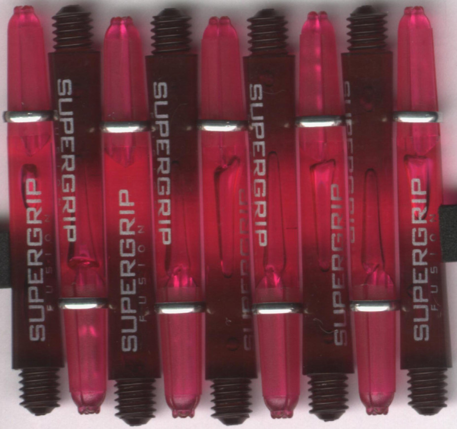 1.75in. Pink/Black Supergrip Fusion Dart Shafts