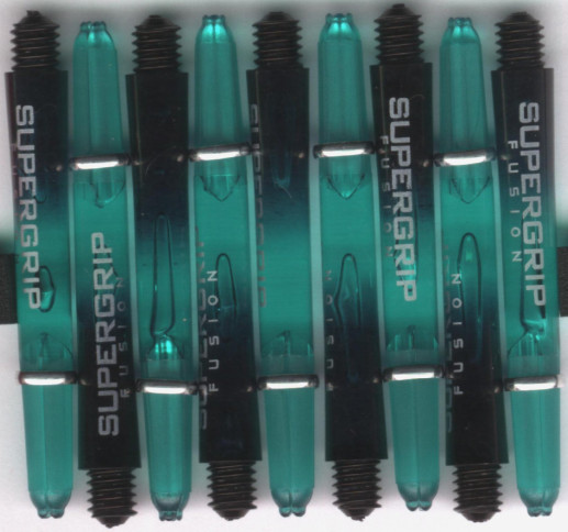 1.75in. Jade/Black Supergrip Fusion Dart Shafts