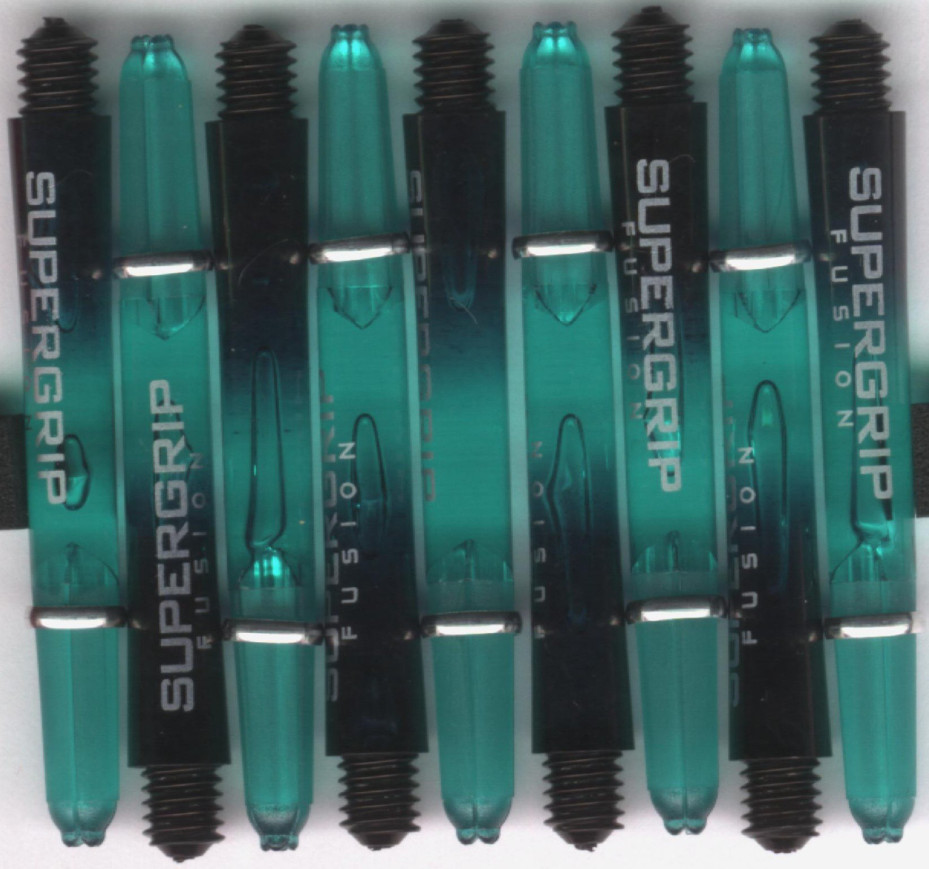 1.75in. Jade/Black Supergrip Fusion Dart Shafts