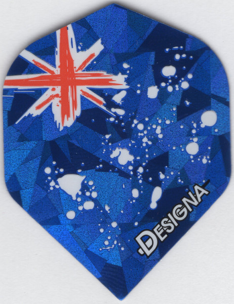 Splattered Australian Flag Dart Flights