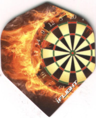 Dartboard in Flames Dart Flights