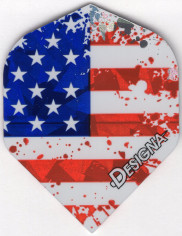Splattered American Flag Dart Flights