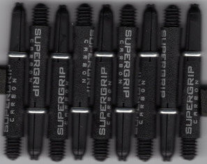 1.5in. Black/Silver Supergrip Carbon Dart Shafts 1.5in. Black/Silver Supergrip Carbon Dart Shafts