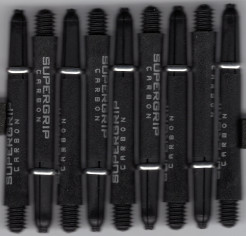 1.75in. Black/Silver Supergrip Carbon Dart Shafts 1.75in. Black/Silver Supergrip Carbon Dart Shafts