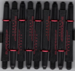 1.75in. Black/Red Supergrip Carbon Dart Shafts 1.75in. Black/Red Supergrip Carbon Dart Shafts