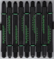 2in. Black/Green Supergrip Carbon Dart Shafts 2in. Black/Green Supergrip Carbon Dart Shafts