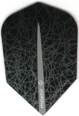 Black/Silver MAXAIR Dart Flights: 1.9 in. length: Style 1