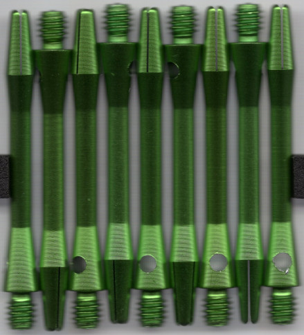 1.75in. Green In-between Aluminum Dart Shafts