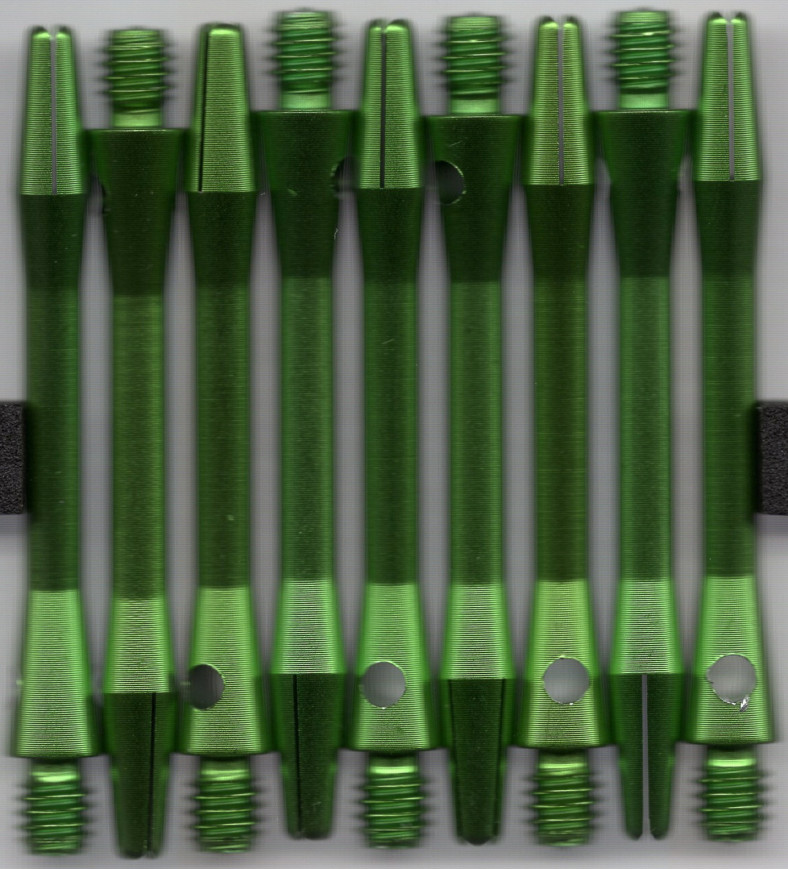 1.75in. Green In-between Aluminum Dart Shafts