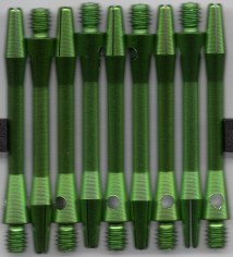 1.75in. Green In-between Aluminum Dart Shafts