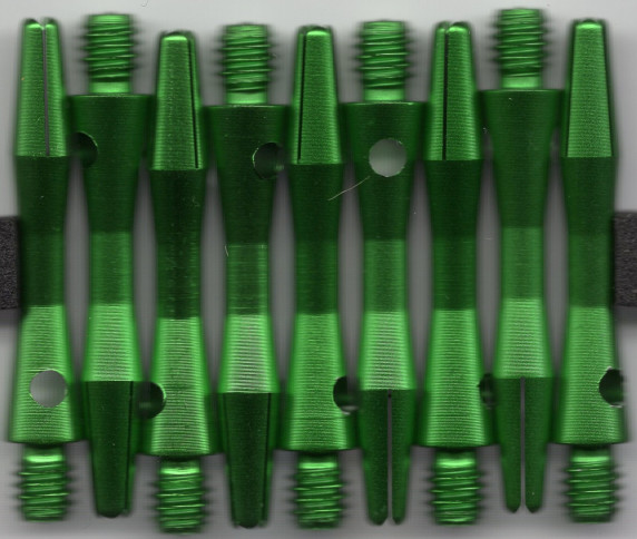 1.25in. Green Extra Short Aluminum Dart Shafts 1.25in. Green Extra Short Aluminum Dart Shafts