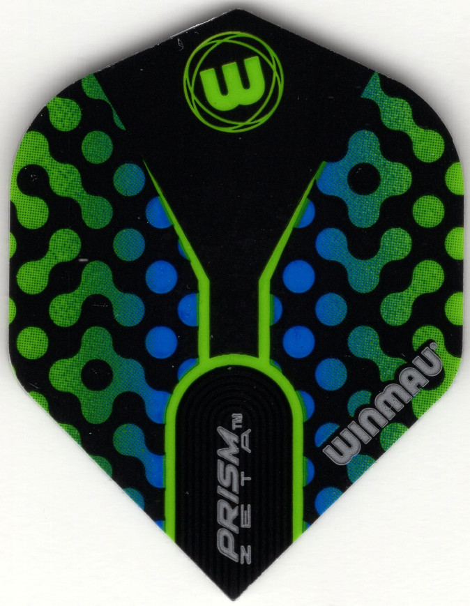 WINMAU Blue & Green PRISM ZETA Dart Flights