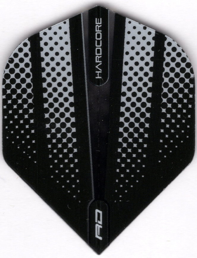 HARDCORE Black & Grey Dart Flights