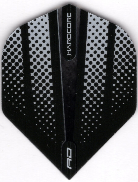 HARDCORE Black & Grey Dart Flights