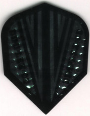 Black and Silver Dimplex CD Dart Flights