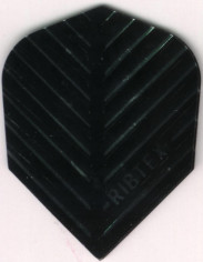 Black and Silver Ribtex Dart Flights