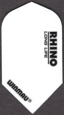 WINMAU White RHINO Slim Dart Flights