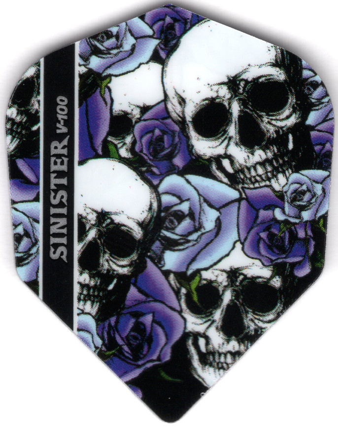 Purple Skulls & Roses Dart Flights