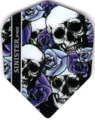 Purple Skulls & Roses Dart Flights
