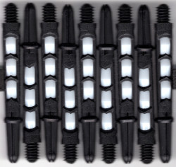 1.75in. Black & White Carbon ST Dart Shafts