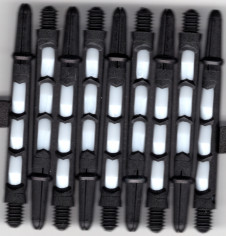 2in. Black & White Carbon ST Dart Shafts