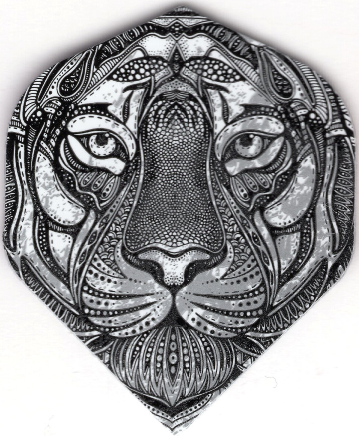 Black And White TIGER Dart Flights