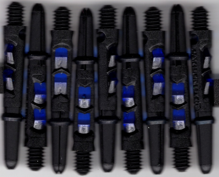 1.5in. Black & Blue Carbon ST Dart Shafts