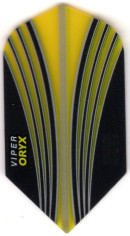 Black and Yellow ORYX VIPER Slim Dart Flights
