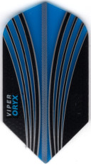 Black and Aqua Blue ORYX VIPER Slim Dart Flights