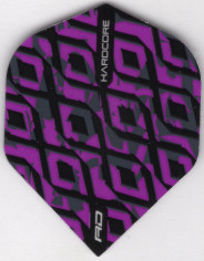 HARDCORE Purple and Black Waves Dart Flights