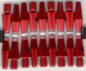 1.25in. Red/Silver AR Aluminum Dart Shafts