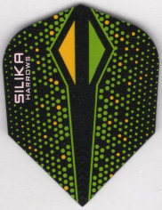 GREEN & YELLOW COLORSHIFT SILIKA Harrows Dart Flights
