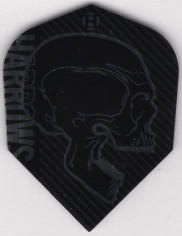 BLACK & SILVER RAGE Skull Dart Flights