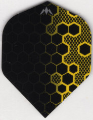 BLACK & YELLOW HEX Dart Flights