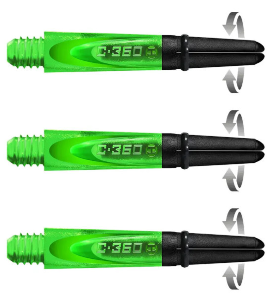 1.5in. Green Carbon 360 Spinning Dart Shafts
