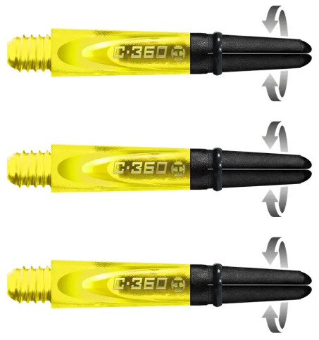 1.5in. Yellow Carbon 360 Spinning Dart Shafts