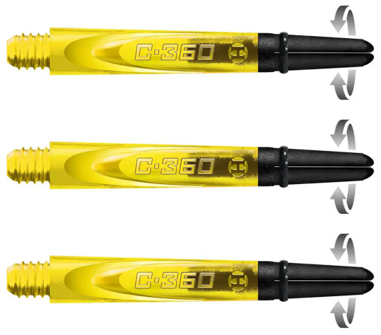 1.75in. Yellow Carbon 360 Spinning Dart Shafts 1.75in. Yellow Carbon 360 Spinning Dart Shafts
