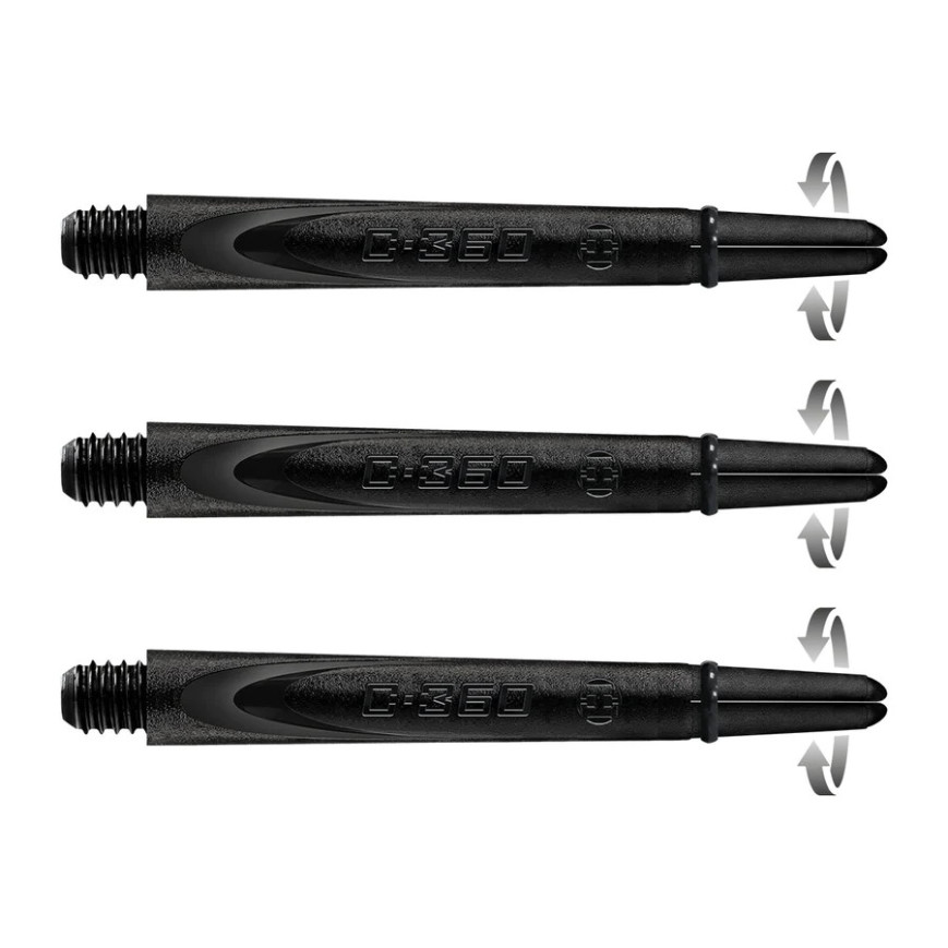 2in. Black Carbon 360 Spinning Dart Shafts