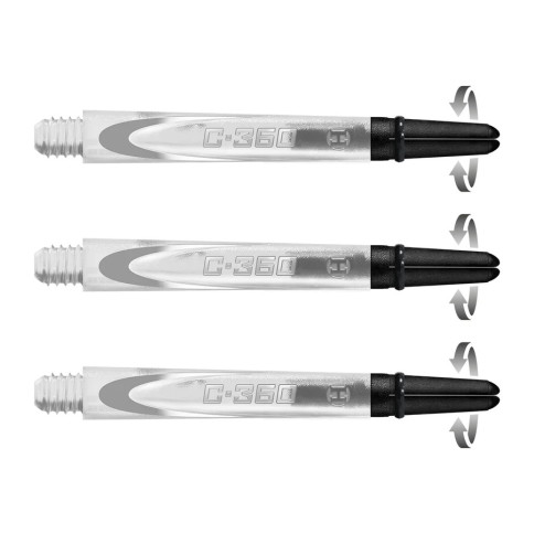 2in. Clear Carbon 360 Spinning Dart Shafts