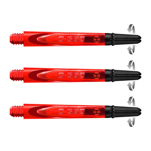 2in. Red Carbon 360 Spinning Dart Shafts