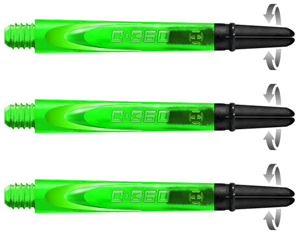 2in. Green Carbon 360 Spinning Dart Shafts