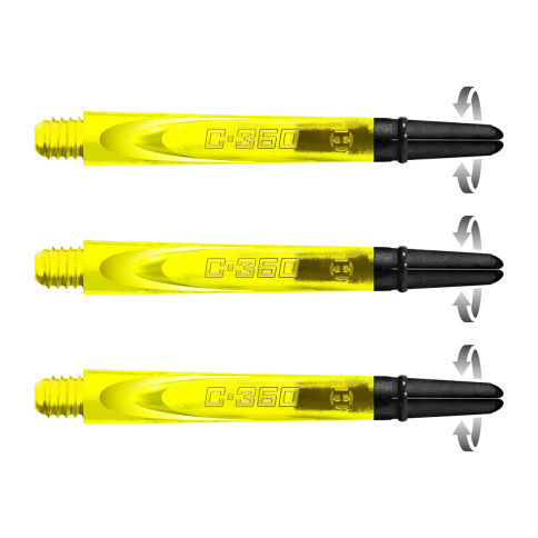 2in. Yellow Carbon 360 Spinning Dart Shafts