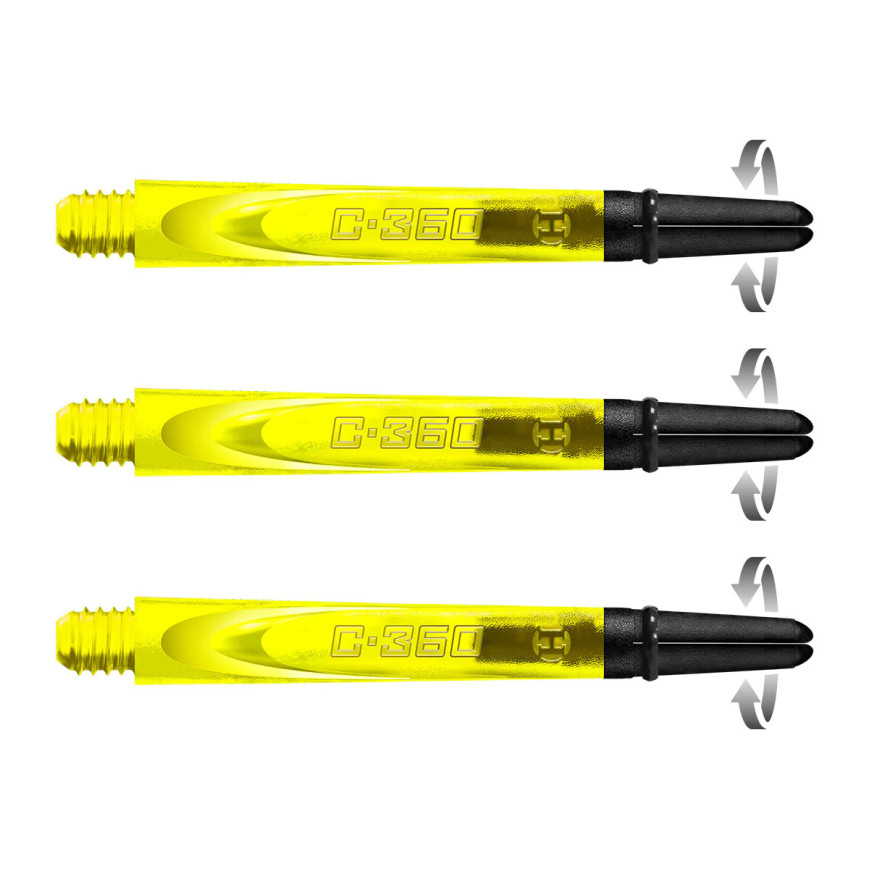 2in. Yellow Carbon 360 Spinning Dart Shafts
