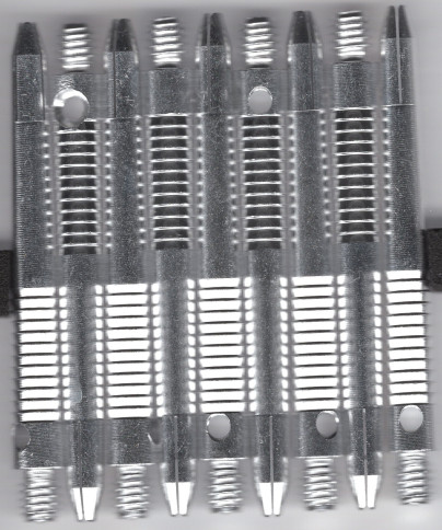 2in. Silver Sharkfin Aluminum Dart Shafts