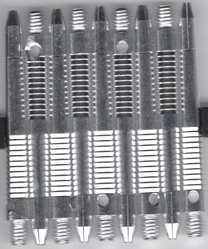 2in. Silver Sharkfin Aluminum Dart Shafts