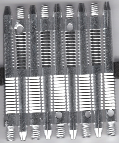 2in. Silver Sharkfin Aluminum Dart Shafts