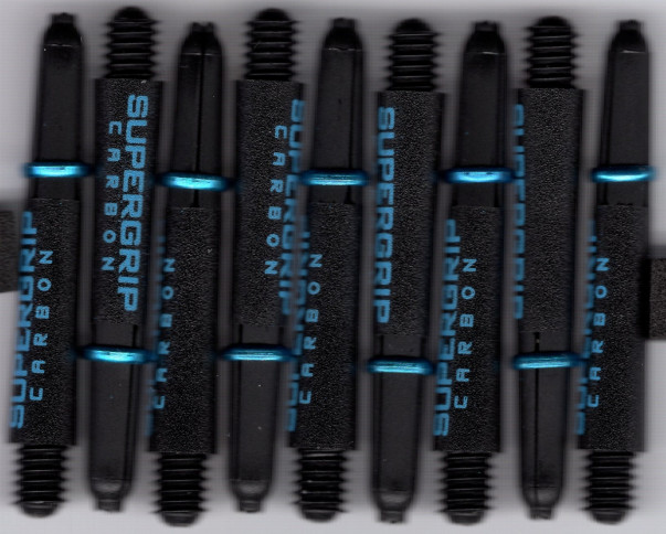 1.5in. Black/Blue Supergrip Carbon Dart Shafts