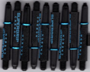 1.5in. Black/Blue Supergrip Carbon Dart Shafts 1.5in. Black/Blue Supergrip Carbon Dart Shafts