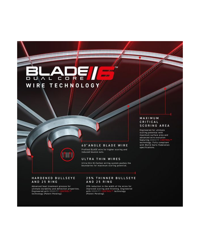 WINMAU BLADE 6 DUAL CORE DARTBOARD WINMAU BLADE 6 DUAL CORE DARTBOARD